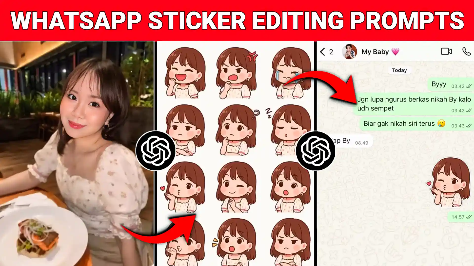Trending ChatGpt WhatsApp Sticker Editing Prompts