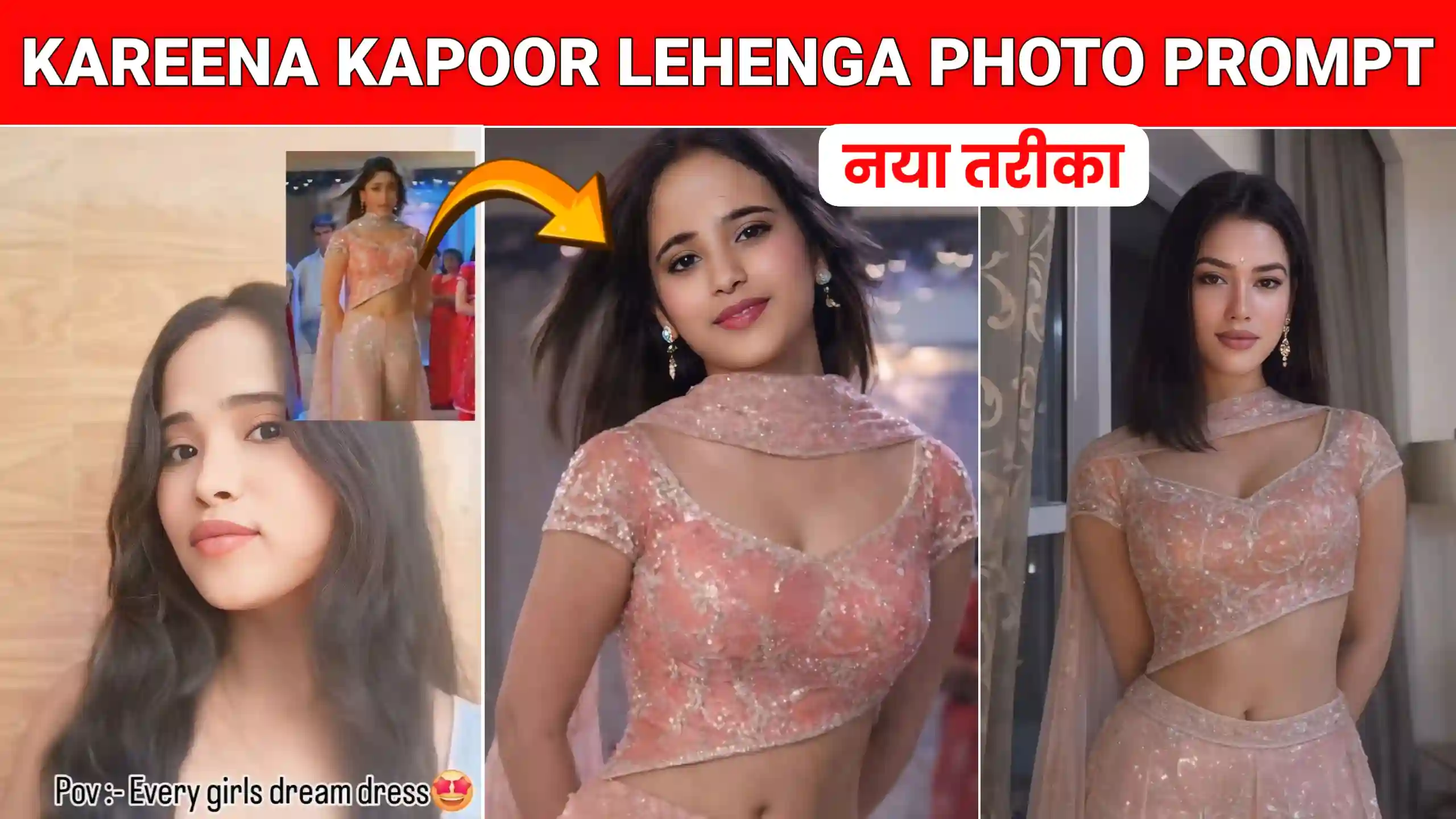 Kareena Kapoor Lehenga Photo Editing Prompts