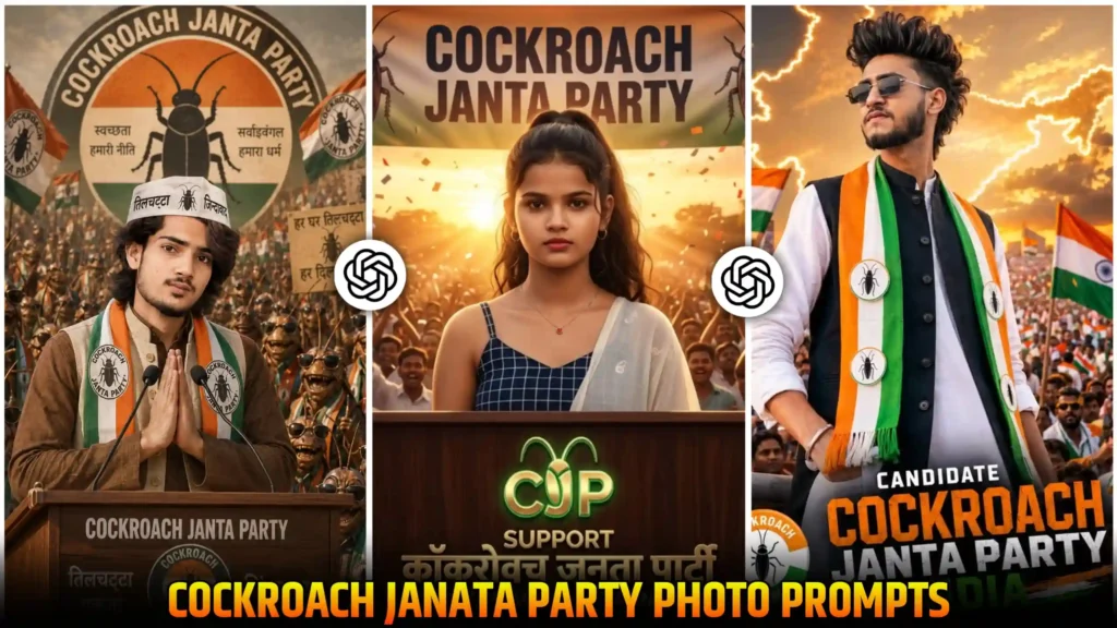 Cockroach Janata Party AI Photo Editing Prompt