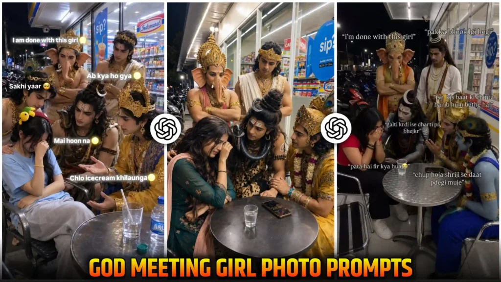 God Meeting Girl AI Photo Prompts