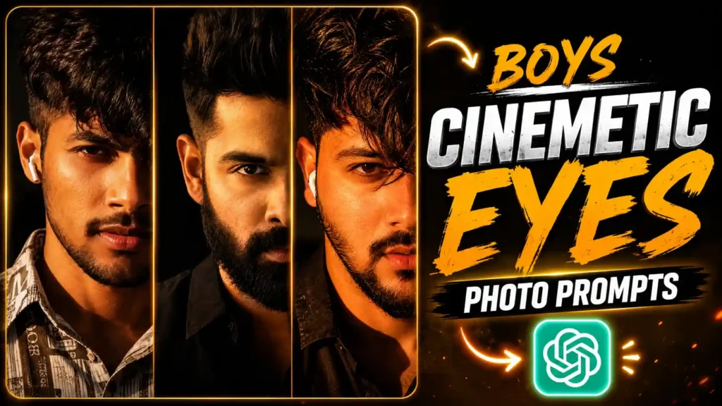 Cinemetic Close-Up Eyes Boys AI Photo Prompts