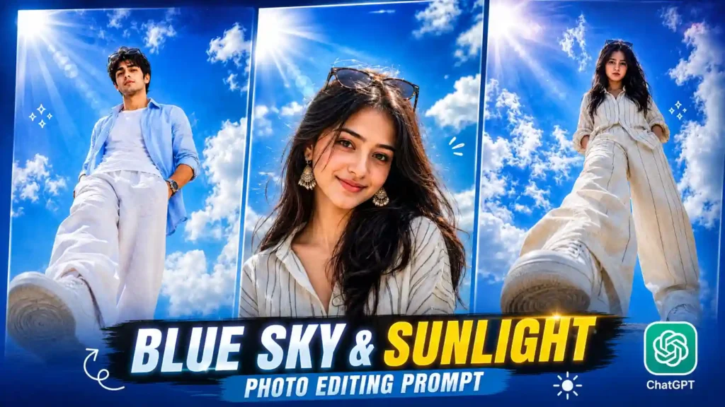 Sky Blue Cloud AI Photo Editing Prompt