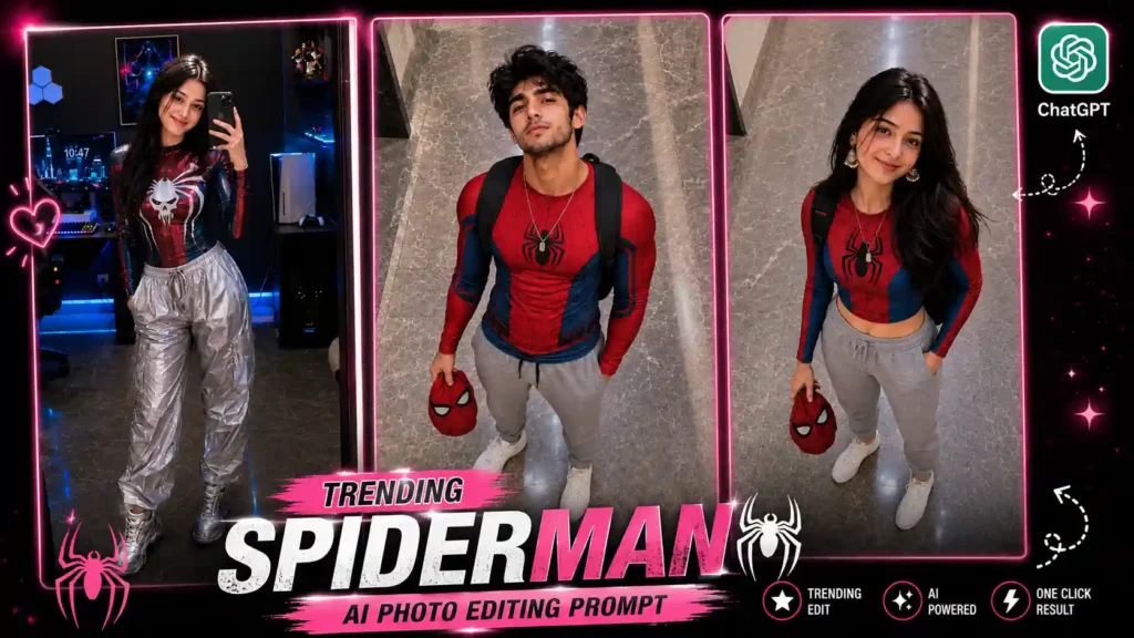 Viral Spiderman AI Photo editing prompt