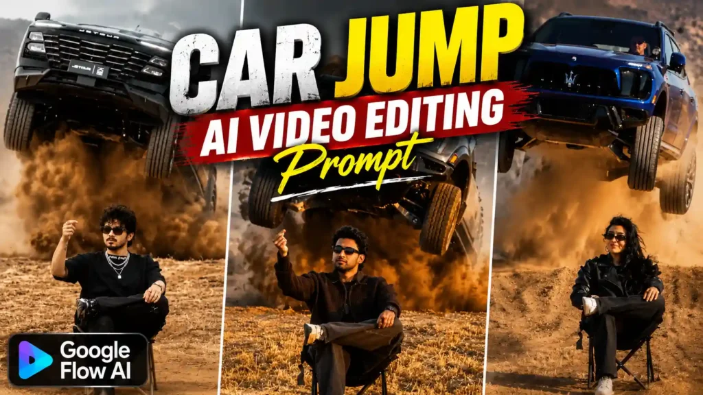Car Jumping AI Video Editing Prompt