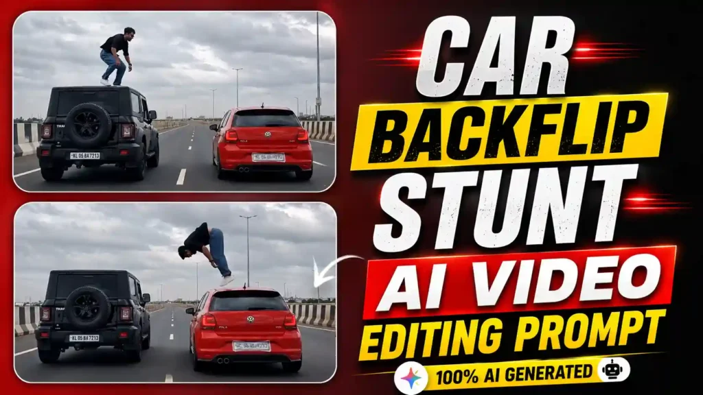 Car Backflip Stunt Ai Video Editing Prompt